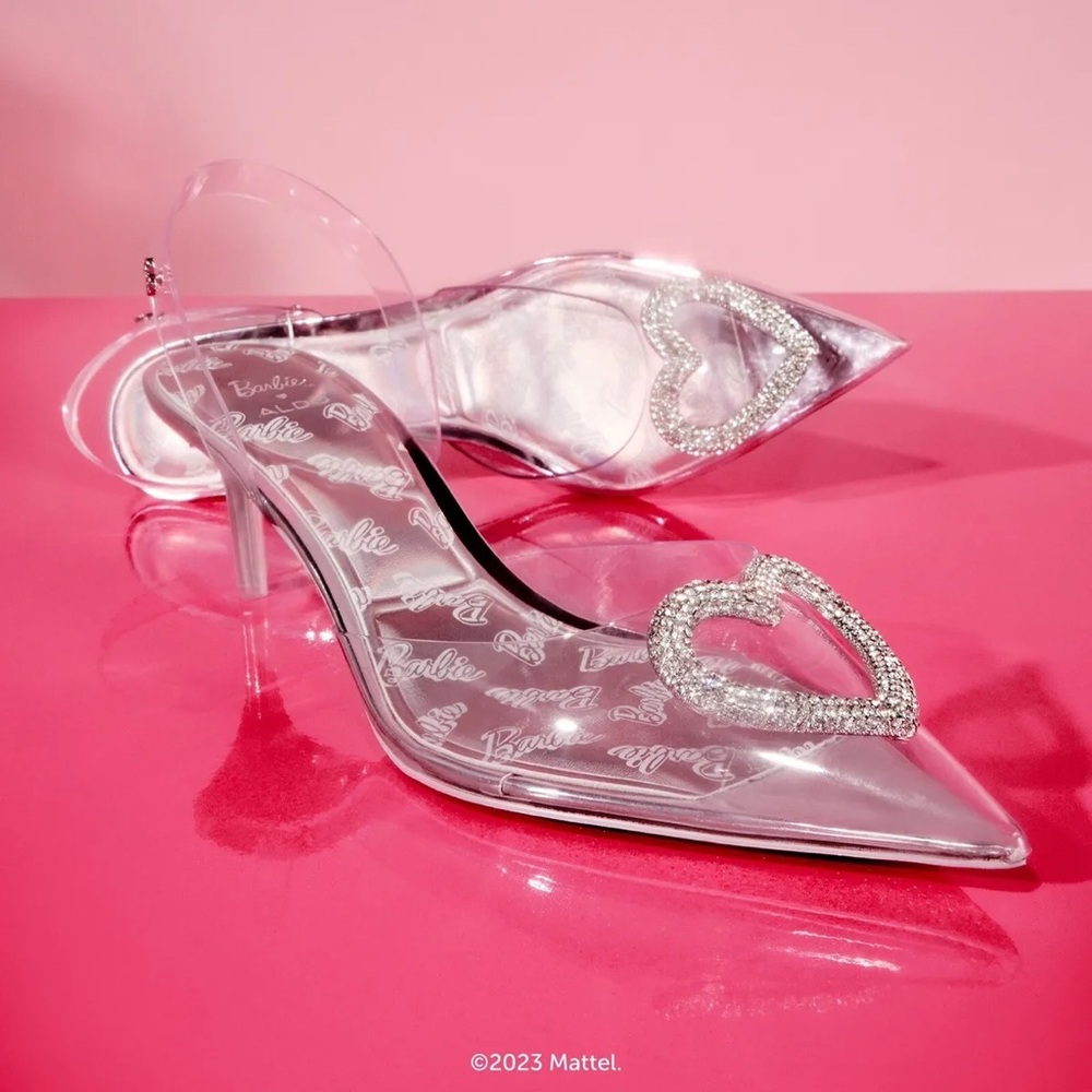 Barbie x Aldo Pink Slingback Rhinestone Kitten Heel